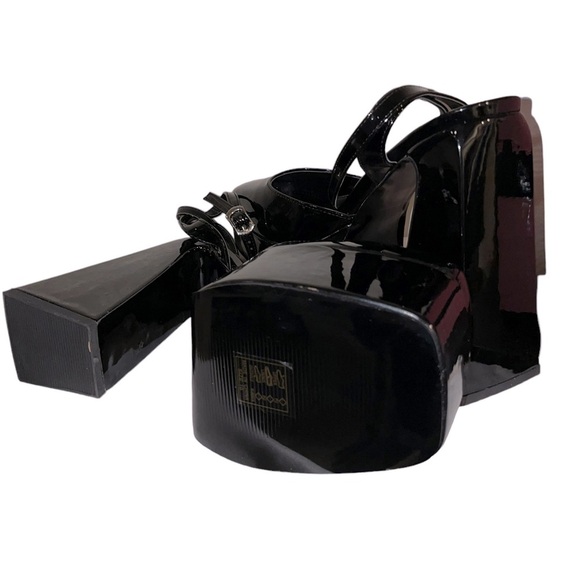 Black Platform Whimsy Goth Women's Shoes - Picture 4 of 5